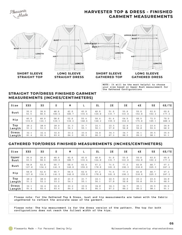 FGM Harvester Top & Dress Sewing Pattern